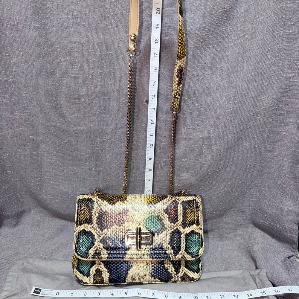 Brahmin Python-Texture Chain Shoulder Bag in Mult… - image 2